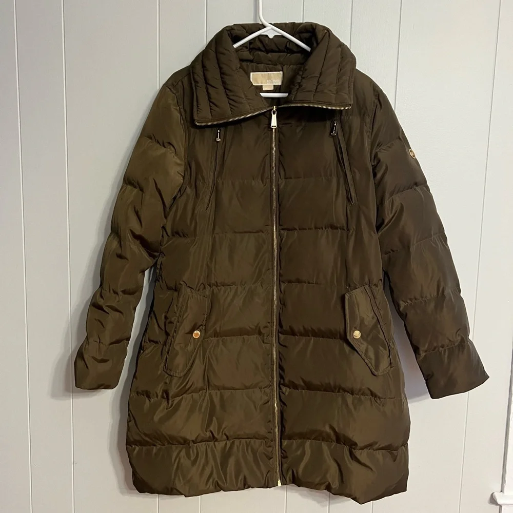 Michael Kors Long Puffer Coat Size L‎